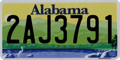 AL license plate 2AJ3791