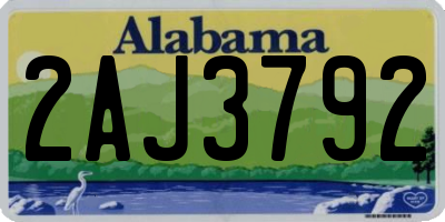 AL license plate 2AJ3792