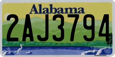 AL license plate 2AJ3794