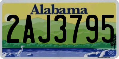 AL license plate 2AJ3795