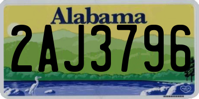 AL license plate 2AJ3796