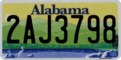 AL license plate 2AJ3798