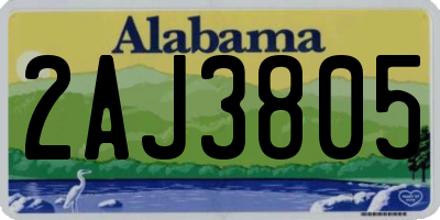 AL license plate 2AJ3805