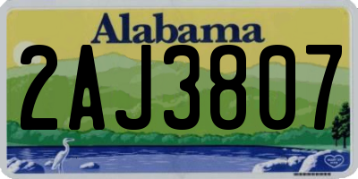 AL license plate 2AJ3807
