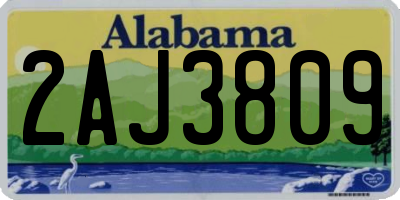 AL license plate 2AJ3809