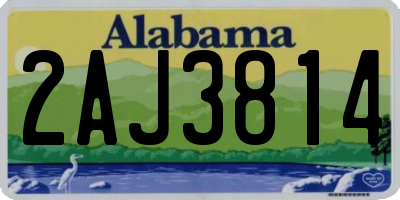 AL license plate 2AJ3814