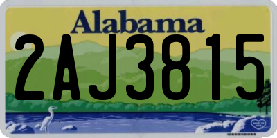 AL license plate 2AJ3815