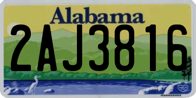 AL license plate 2AJ3816
