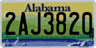 AL license plate 2AJ3820