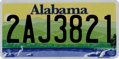 AL license plate 2AJ3821