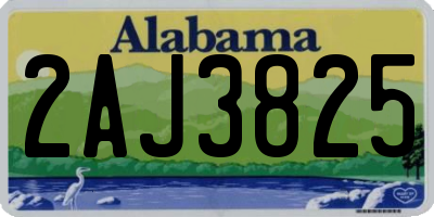 AL license plate 2AJ3825