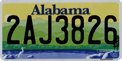 AL license plate 2AJ3826