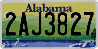 AL license plate 2AJ3827