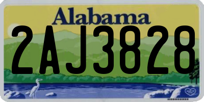 AL license plate 2AJ3828