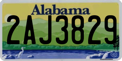 AL license plate 2AJ3829