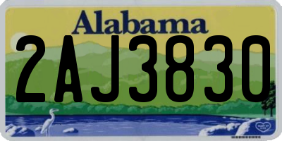 AL license plate 2AJ3830