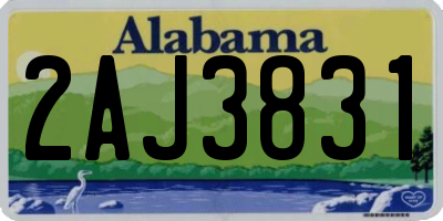 AL license plate 2AJ3831
