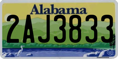 AL license plate 2AJ3833