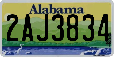 AL license plate 2AJ3834