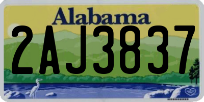 AL license plate 2AJ3837