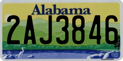 AL license plate 2AJ3846