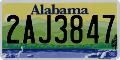 AL license plate 2AJ3847