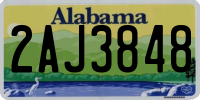 AL license plate 2AJ3848