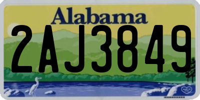 AL license plate 2AJ3849