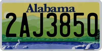 AL license plate 2AJ3850