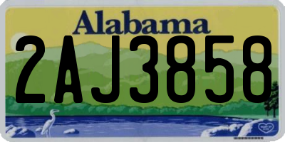 AL license plate 2AJ3858