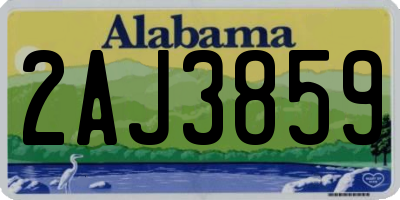 AL license plate 2AJ3859