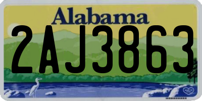 AL license plate 2AJ3863