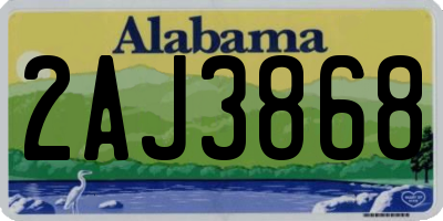 AL license plate 2AJ3868