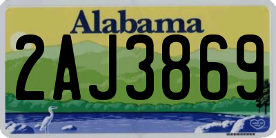 AL license plate 2AJ3869