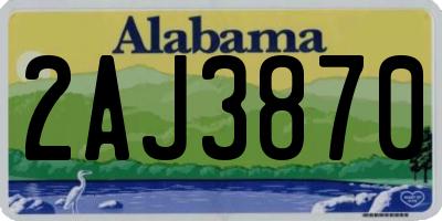 AL license plate 2AJ3870