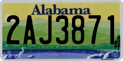 AL license plate 2AJ3871