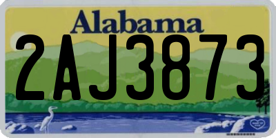 AL license plate 2AJ3873
