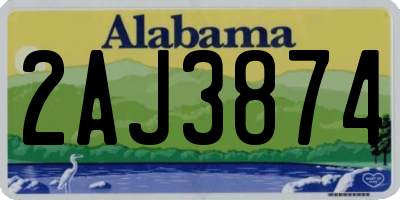 AL license plate 2AJ3874