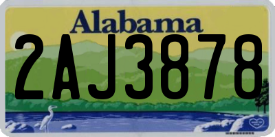 AL license plate 2AJ3878