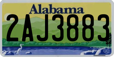 AL license plate 2AJ3883