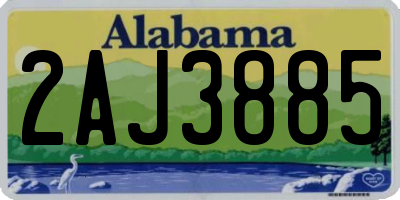 AL license plate 2AJ3885