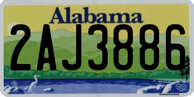 AL license plate 2AJ3886