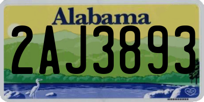 AL license plate 2AJ3893