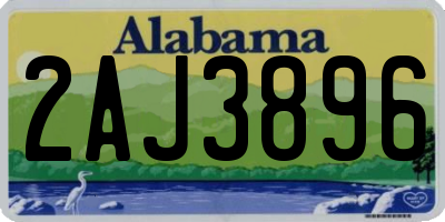 AL license plate 2AJ3896