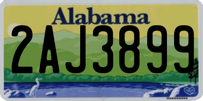 AL license plate 2AJ3899