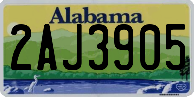 AL license plate 2AJ3905