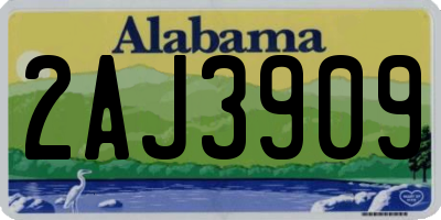 AL license plate 2AJ3909