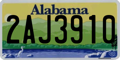 AL license plate 2AJ3910