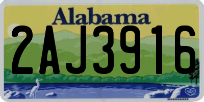 AL license plate 2AJ3916