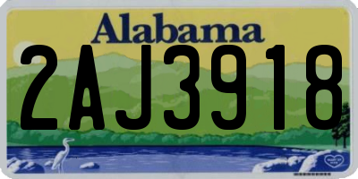 AL license plate 2AJ3918